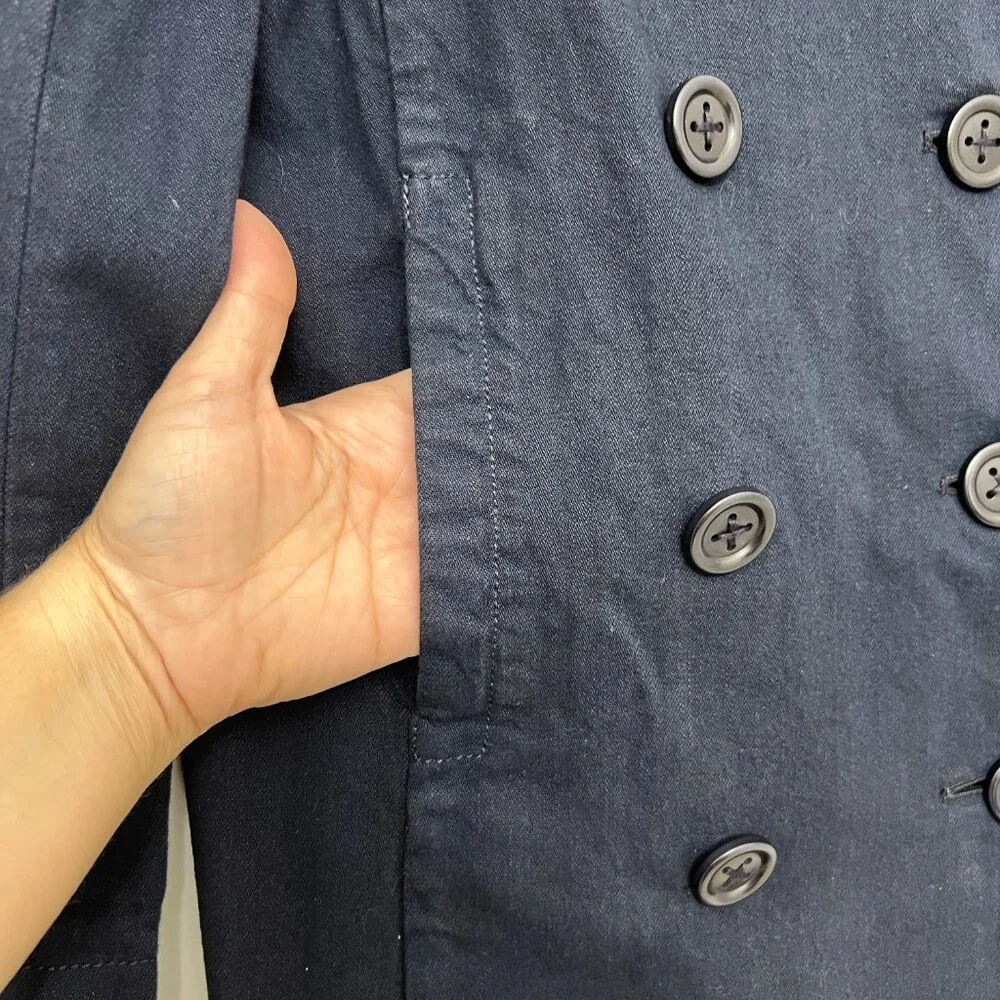 J. Crew Classic Twill Chino double breasted women's jacket size 0 - Picture 7 of 8